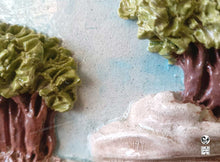 Charger l'image dans la galerie, Paysage arbres nature tableau décor mural sistadrum.com atelier sababou céramique argile modelage cours particuliers terre émaillée