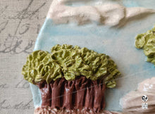 Charger l'image dans la galerie, Paysage arbres nature tableau décor mural sistadrum.com atelier sababou céramique argile modelage cours particuliers terre émaillée