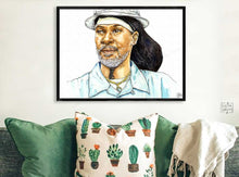 Charger l'image dans la galerie, Vaughn Benjamin Afrique Rasta Compositeur Chanteur Jamaique SOund system music reggae Roots Roots&Culture Peinture Gouache dessin Portrait Art