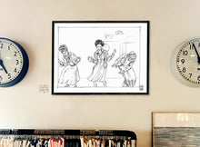 Charger l'image dans la galerie, Girls power Femmes danse sound system roots reggae rock 70 music afrique toile art peinture gouache
