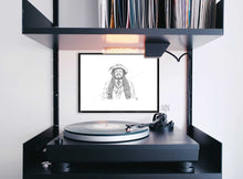 Charger l'image dans la galerie, Luciano Chanteur Reggae Roots Music Rastafari A4 Noir Blanc stylo bille