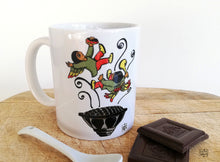 Charger l'image dans la galerie, Mugs céramique blanche sista drum jah music ange reggae ethiopie sound system