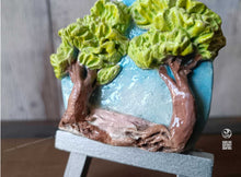 Charger l'image dans la galerie, Paysage terre émail artisans céramique modelage atelier sababou sistadrum.com artisans fait main tableau tréteaux