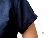 Charger l'image dans la galerie, Tee shirt t shirt t-shirt noir t shirts noir personnalisé femme mixte biologiques Peta Coupe femme coupe cintré décontracté noir blanc sérigraphie artisanat sista drum sistadrum.com