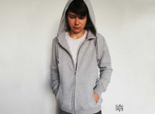 Charger l'image dans la galerie, Veste zippée à capuche Mixte Bio Grise Tricycle Rasta