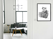 Charger l'image dans la galerie, Lloyd Barnes Wackies Label indépendant Reggae Music Rastafari A3 Portrait Noir et blanc