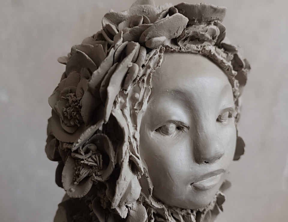 argile sculpture nature fleurs poétique narratif art artisanat