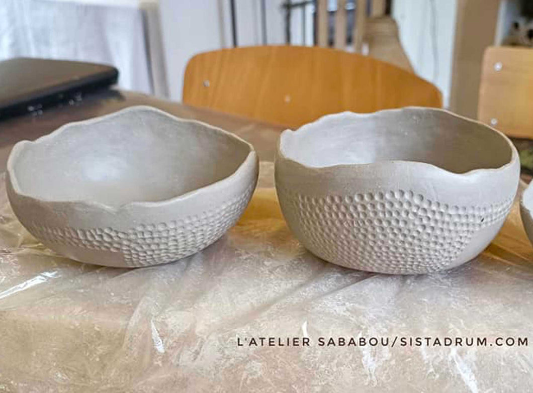 Poterie argile cours et stage modelage Sababou atelier terre artisanat