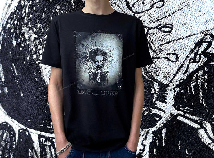 tshirt teeshirt tee-shirt t-shirts personnalisés biologiques et durables Hailé Sélassié noir blanc ethiopie Rasta sistadrum.com sita drum reggae