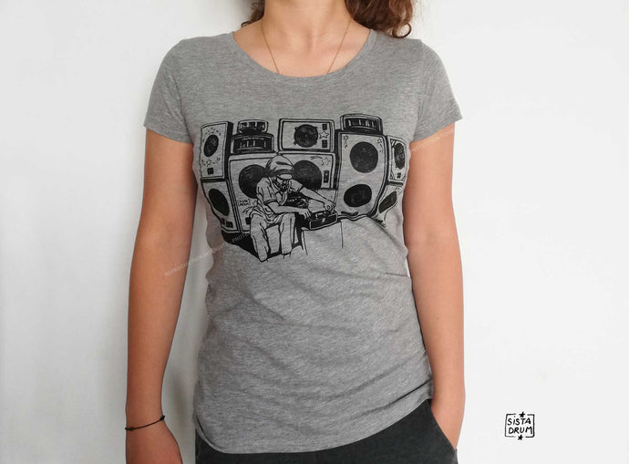 tee shirt tshirts t-shirts tee-shirts femme soundman reggae sista drum