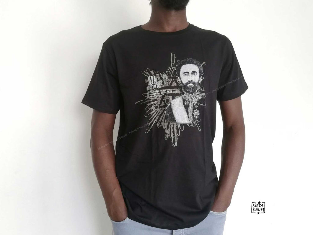 Hailé Selassié tee shirt tshirts t-shirt noir sista drum reggae 